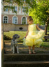 Yellow Tulle Ruffles Flower Girl Dress Birthday Party Dress Yellow Tulle Ruffles Flower Girl Dress Birthday Party Dress